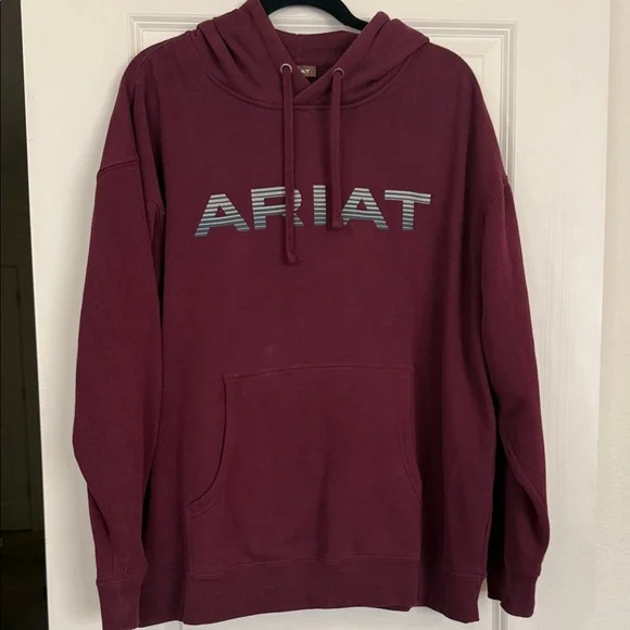 Ariat Men's Maroon Hoodie - Picture 1 of 3